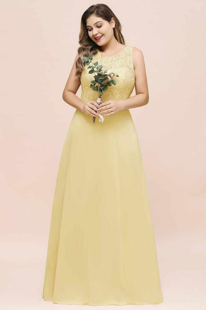 Plus Size Floral A-line Bridesmaid Dress Sleeveless Evening Maxi Dress for Girls Women - Image 3