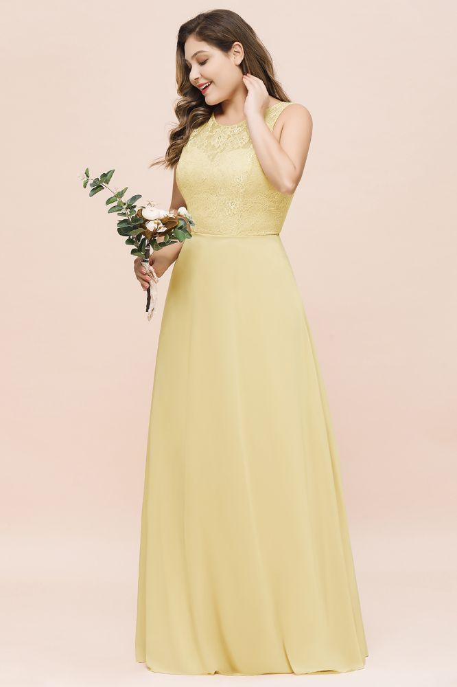Plus Size Floral A-line Bridesmaid Dress Sleeveless Evening Maxi Dress for Girls Women - Image 4