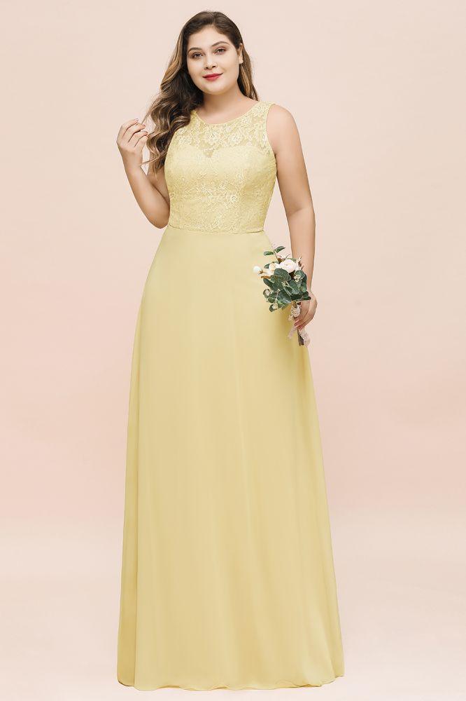 Plus Size Floral A-line Bridesmaid Dress Sleeveless Evening Maxi Dress for Girls Women - Image 5