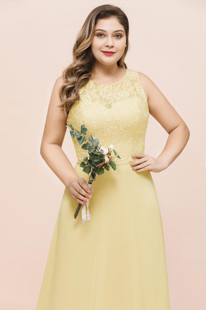 Plus Size Floral A-line Bridesmaid Dress Sleeveless Evening Maxi Dress for Girls Women - Image 6